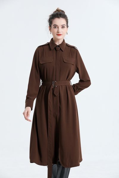 dress in europe women's dress spring and summer 2023 new high-end mid long lapels show thin single breasted british style, Black;gray
dress in europe women's dress spring and summer 2023 new high-end mid long lapels show thin single breasted british style, Black;gray