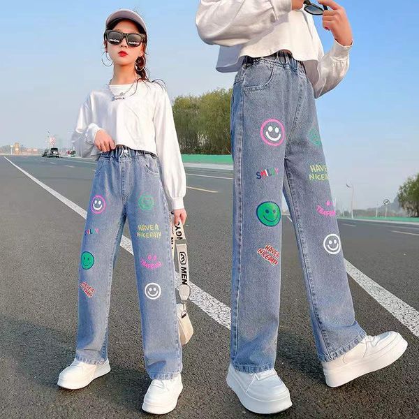 trousers arrival girls jeans wide leg pants straight cotton children ripped loose denim fashion kid big clothing 221207, Blue
trousers arrival girls jeans wide leg pants straight cotton children ripped loose denim fashion kid big clothing 221207, Blue