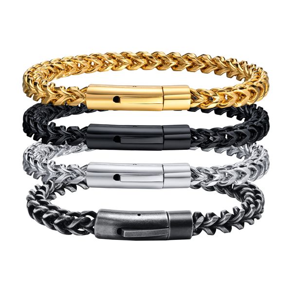 6mm 8.5inch foxtail braided chain chunky keel bracelet stainless steel jewelry for mens women silver golden black vintage black choose
6mm 8.5inch foxtail braided chain chunky keel bracelet stainless steel jewelry for mens women silver golden black vintage black choose