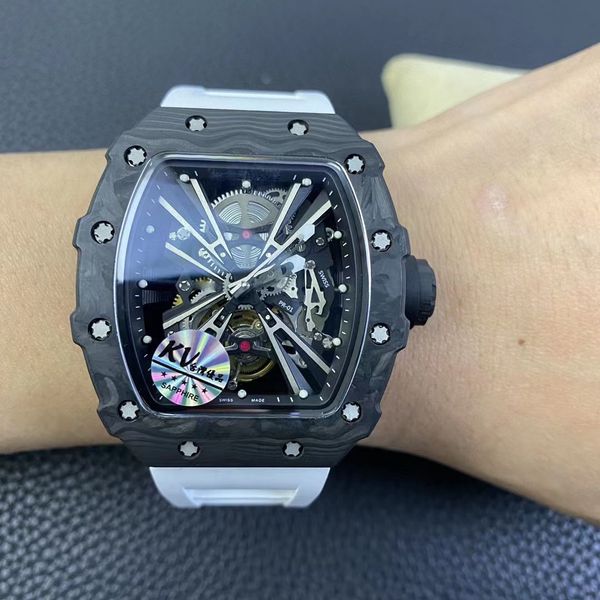 kv factory produces watch limited edition true tourbillon movement men's watch with high density carbon fiber material high light trans, Slivery;brown
kv factory produces watch limited edition true tourbillon movement men's watch with high density carbon fiber material high light trans, Slivery;brown