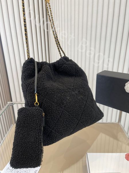 luxury designers wallets lambs wool gold coin shopping bag chain shoulder bag with purse fashion handbag drawstring buckle totes, Red;black
luxury designers wallets lambs wool gold coin shopping bag chain shoulder bag with purse fashion handbag drawstring buckle totes, Red;black