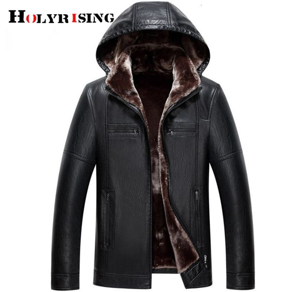 mens leather faux holyrising men leather jacket hooded removable plus size velvet padded warm pu s coats 19066 221205, Black
mens leather faux holyrising men leather jacket hooded removable plus size velvet padded warm pu s coats 19066 221205, Black