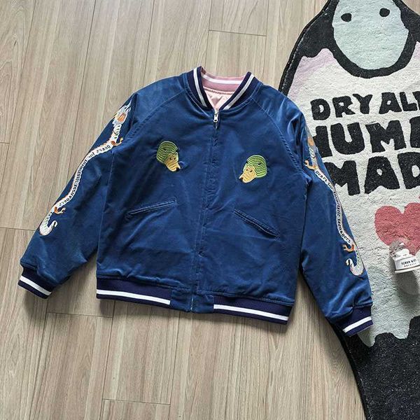 men's jackets human made double sided wears jackets yokosuka heavy embroidery eagle duck men women 1 1 human made jackets t221206, Black;brown
men's jackets human made double sided wears jackets yokosuka heavy embroidery eagle duck men women 1 1 human made jackets t221206, Black;brown