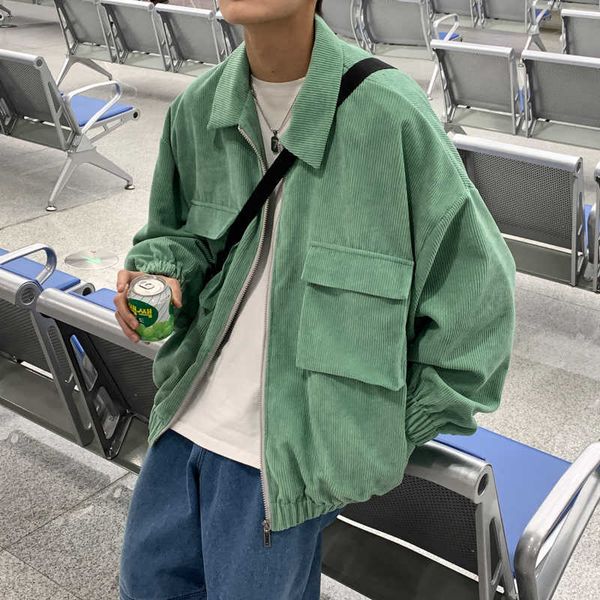 men's jackets green gray beige corduroy jacket men's fashion retro pocket tooling jackets mens streetwear loose hip-hop bomber jac, Black;brown
men's jackets green gray beige corduroy jacket men's fashion retro pocket tooling jackets mens streetwear loose hip-hop bomber jac, Black;brown