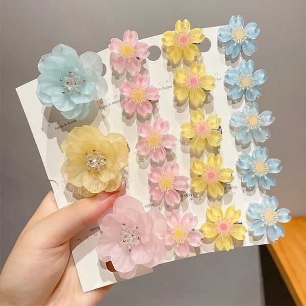 1/5pcs candy color cherry blossom hair clips for women girls sweet mini hairpins headwear fashion hair accessories, Slivery;white
1/5pcs candy color cherry blossom hair clips for women girls sweet mini hairpins headwear fashion hair accessories, Slivery;white