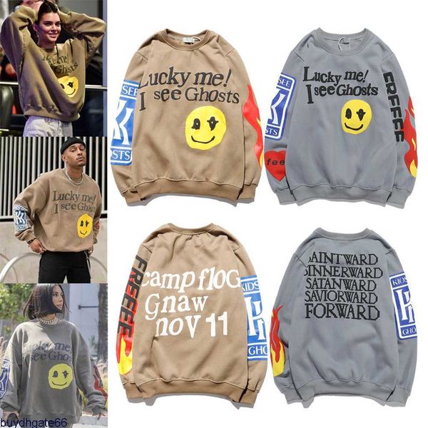 men's and women's sweatshirt 22ss designer kanyes fashion style same sports leisure sweater brand smiling face printing loose fitt, Black
men's and women's sweatshirt 22ss designer kanyes fashion style same sports leisure sweater brand smiling face printing loose fitt, Black