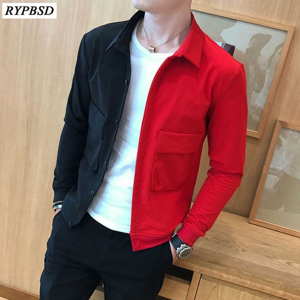 men's jackets red black patchwork bomber jacket men 2022 brand fashion slim fit single breasted harajuku hip hop jacket for men style c, Black;brown
men's jackets red black patchwork bomber jacket men 2022 brand fashion slim fit single breasted harajuku hip hop jacket for men style c, Black;brown