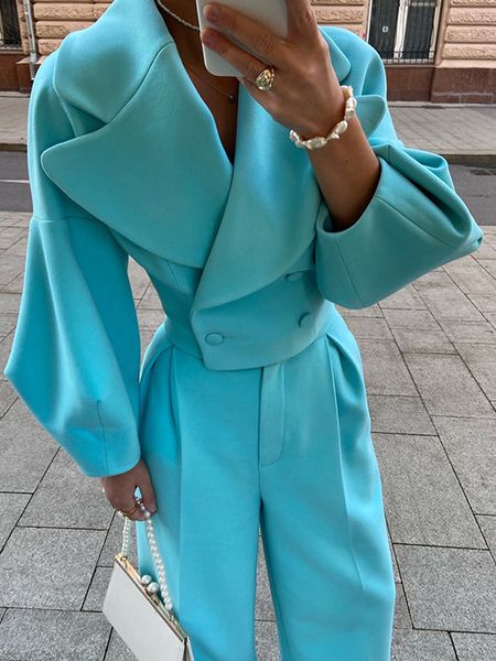 women's two piece pants women elegant woolen cropped blazer sets fall winter cashmere lantern sleeve 2 chic office ladies button suits, White
women's two piece pants women elegant woolen cropped blazer sets fall winter cashmere lantern sleeve 2 chic office ladies button suits, White