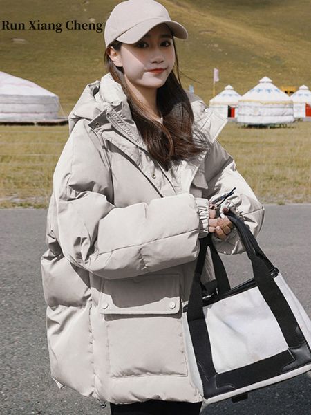 women's down parkas winter cotton clothes hooded cloth college style agereducing puffer clothing long jacket 221207, Black
women's down parkas winter cotton clothes hooded cloth college style agereducing puffer clothing long jacket 221207, Black