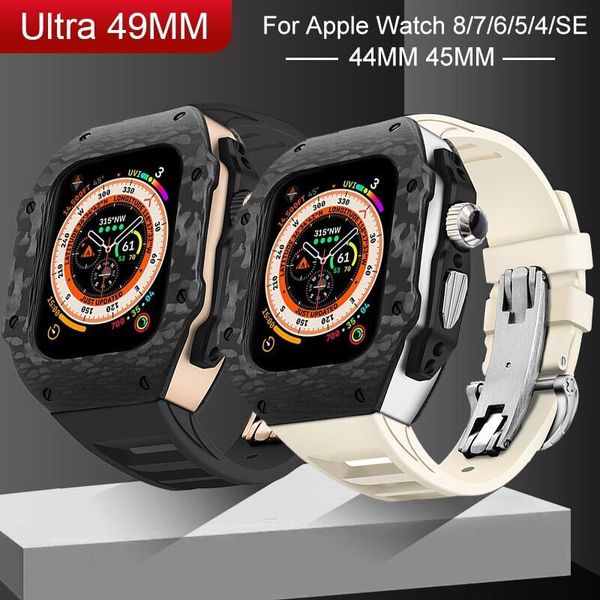 for apple watch ultra 49mm series 8 7 6 5 4 se genuine real carbon fiber modification kit fluororubber protective case band strap cover
for apple watch ultra 49mm series 8 7 6 5 4 se genuine real carbon fiber modification kit fluororubber protective case band strap cover