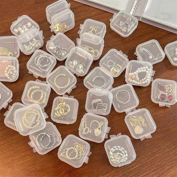 jewelry boxes 30pcs small square transparent plastic storage case finishing container packaging for earrings 221208, Black;white
jewelry boxes 30pcs small square transparent plastic storage case finishing container packaging for earrings 221208, Black;white