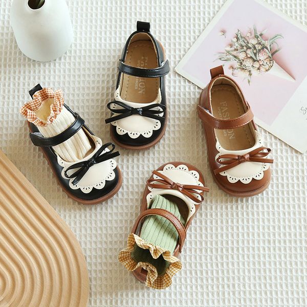 children casual shoes kid baby girls single soft dance solid slip on shoes bow leather princess shoes, Black;grey
children casual shoes kid baby girls single soft dance solid slip on shoes bow leather princess shoes, Black;grey