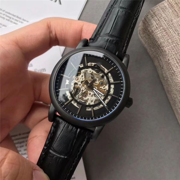 fashion men's watch hollow dial automatic mechanical glow-in-the-dark waterproof business watch leather strap, Slivery;brown
fashion men's watch hollow dial automatic mechanical glow-in-the-dark waterproof business watch leather strap, Slivery;brown