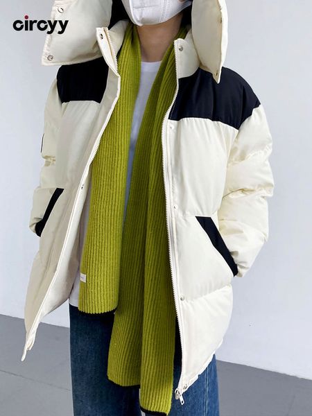 women's down parkas winter coat women jacket hooded thicken warm cotton padded zipper outwear clothing patchwork pockets fashion 221207, Black
women's down parkas winter coat women jacket hooded thicken warm cotton padded zipper outwear clothing patchwork pockets fashion 221207, Black