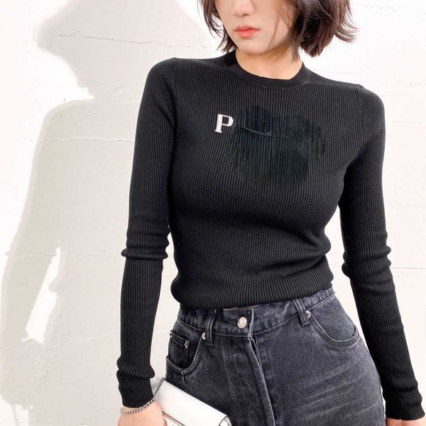 women's knits tees 22 autumn and winter new fashion simple letter fitted versatile knitted undercoat, White
women's knits tees 22 autumn and winter new fashion simple letter fitted versatile knitted undercoat, White