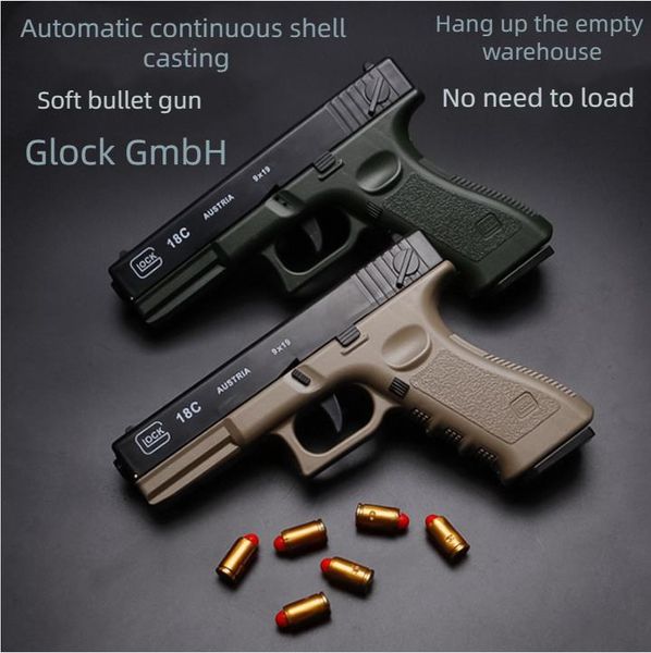 glock / colt kids toy with soft bullets fully automatic rebound shell ejecting shooting games education model for foam blaster toys pistol p
glock / colt kids toy with soft bullets fully automatic rebound shell ejecting shooting games education model for foam blaster toys pistol p