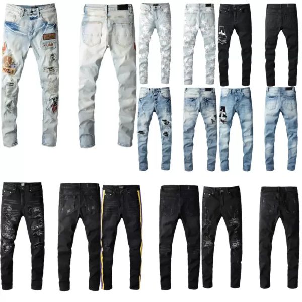fashion mens jeans cool style luxury designer denim pant distressed ripped biker hip hop jean slim fit motorcycle 15ss, Black
fashion mens jeans cool style luxury designer denim pant distressed ripped biker hip hop jean slim fit motorcycle 15ss, Black