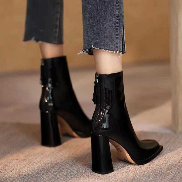 autumn and winter 2022 thin boots short boots women's single boots new simple heavy heel, Black
autumn and winter 2022 thin boots short boots women's single boots new simple heavy heel, Black