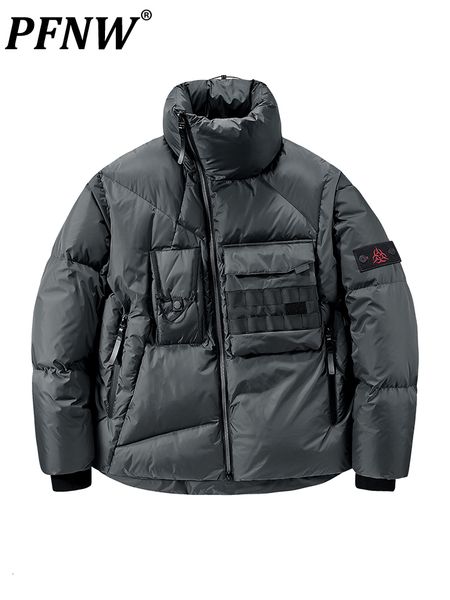 men's down parkas pfnw stand collar jacket winter thickened safari style inclined zipper short coat white duck parka 12a6023 221207, Black
men's down parkas pfnw stand collar jacket winter thickened safari style inclined zipper short coat white duck parka 12a6023 221207, Black