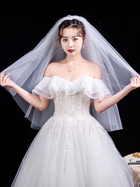 fancy wedding veil 2 layers tulle with pearls bridal veils wedding accessories, Black
fancy wedding veil 2 layers tulle with pearls bridal veils wedding accessories, Black
