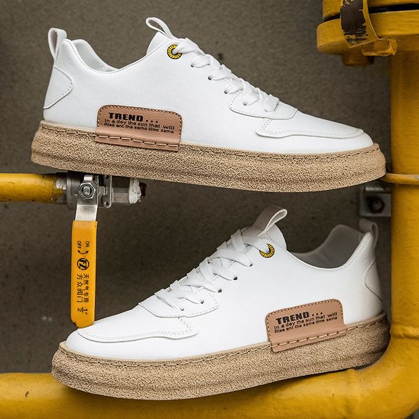 dress shoes men s leather casual sneakers comfortable men fashion lace up vulcanize male zapatos de hombre 221207, Black
dress shoes men s leather casual sneakers comfortable men fashion lace up vulcanize male zapatos de hombre 221207, Black