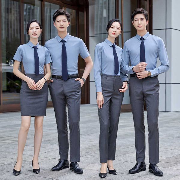 work clothes own men's and women's profional long sleeve shop busin shirts formal dress embroidery print, White
work clothes own men's and women's profional long sleeve shop busin shirts formal dress embroidery print, White