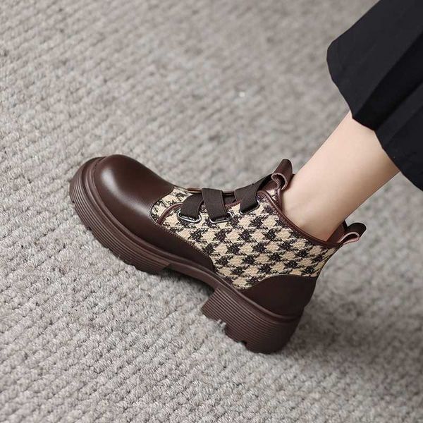 martin boots women's 2022 autumn new leisure round head thousand bird plaid color contrast short boots with thick sole, Black
martin boots women's 2022 autumn new leisure round head thousand bird plaid color contrast short boots with thick sole, Black