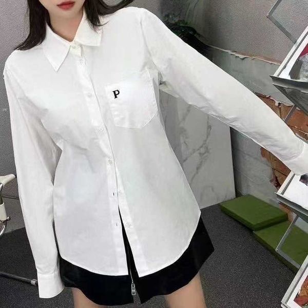 women's blouses shirts 22 early autumn new triangle towel brush three-dimensional letter embroidery long sleeve shirt, White
women's blouses shirts 22 early autumn new triangle towel brush three-dimensional letter embroidery long sleeve shirt, White