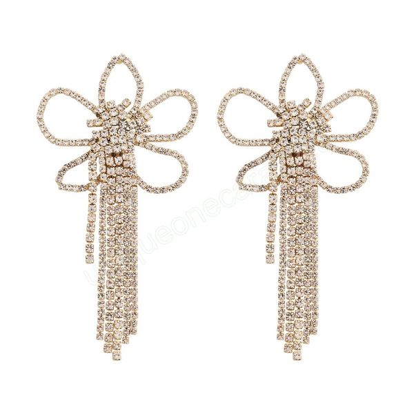 crystal inlaid flower shaped decorative dangle earrings for women bright long tassel rhinestone drop earrings wedding jewelry, Silver
crystal inlaid flower shaped decorative dangle earrings for women bright long tassel rhinestone drop earrings wedding jewelry, Silver