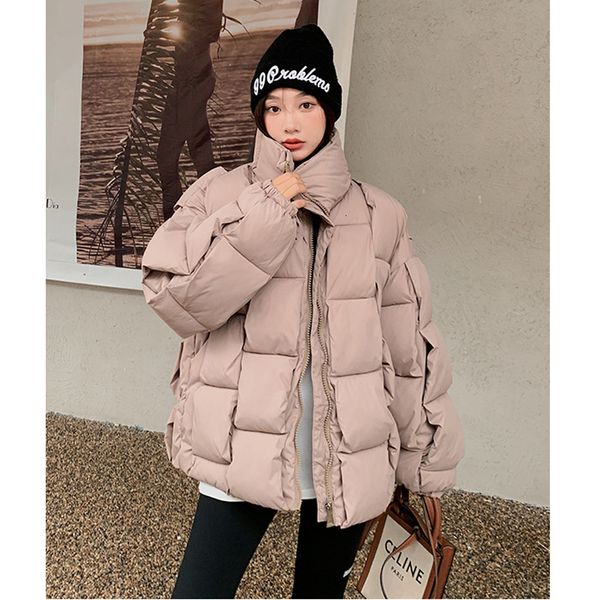 women's down parkas black brown white winter jacket warm short cotton bubble puffer coat ladies female quilted padded 221207
women's down parkas black brown white winter jacket warm short cotton bubble puffer coat ladies female quilted padded 221207