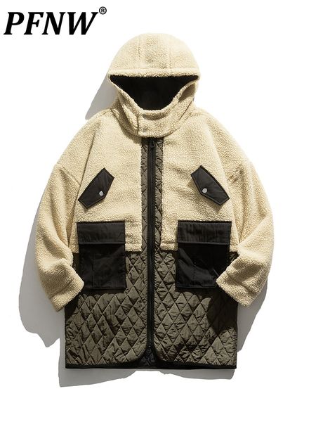 mens down parkas pfnw autumn winter chic long length hooded color blocking fleece cotton jackets loose high street coats 12a5525 221207, Black
mens down parkas pfnw autumn winter chic long length hooded color blocking fleece cotton jackets loose high street coats 12a5525 221207, Black