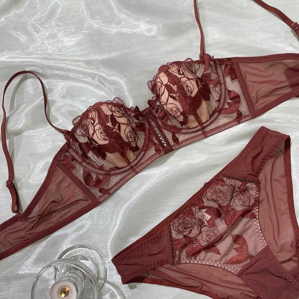2022 bp057 rose embroidery french underwear women's bra set rabbit ear big chest small chest lace, Red;black
2022 bp057 rose embroidery french underwear women's bra set rabbit ear big chest small chest lace, Red;black