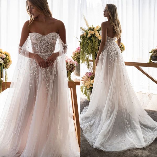 gorgeous a-line wedding dresses for women bohemian beads appliques lace bridal gowns custom made sweetheart sweep train robe de mariage, White
gorgeous a-line wedding dresses for women bohemian beads appliques lace bridal gowns custom made sweetheart sweep train robe de mariage, White