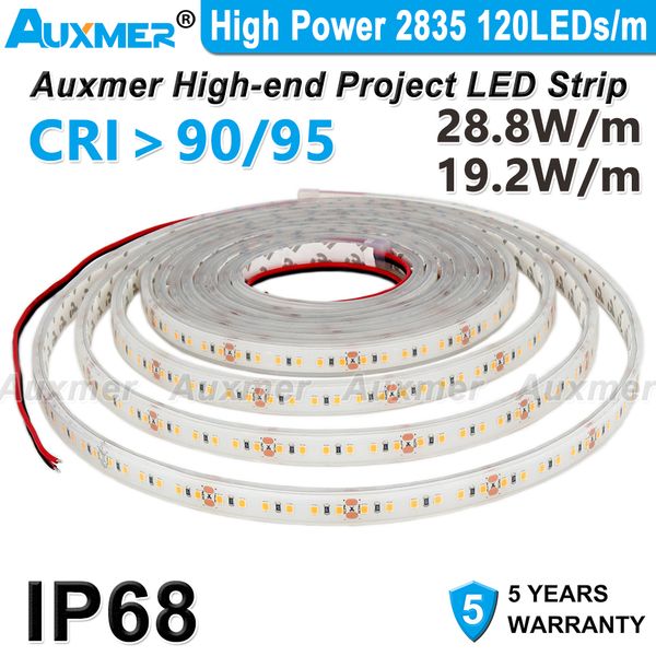 auxmer high power 2835 120leds/m led strip lights cri95 cri90 ip68 waterproof led tape dc12v/24v 28.8w/m 19.2w/m 5m outdoor mirrior lighting
auxmer high power 2835 120leds/m led strip lights cri95 cri90 ip68 waterproof led tape dc12v/24v 28.8w/m 19.2w/m 5m outdoor mirrior lighting