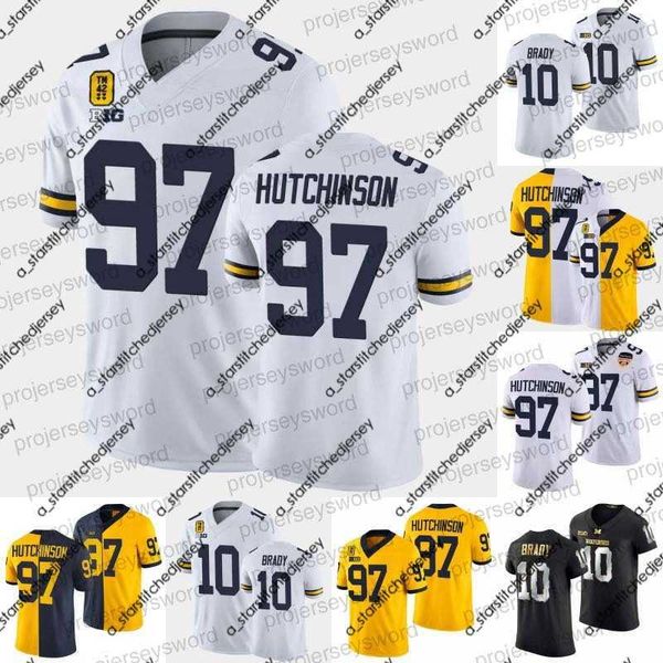 american college football wear ncaa 97 michigan wolverines jerseys 2021 orange bowl aidan hutchinson college football jersey 10 tom brady wh, Black
american college football wear ncaa 97 michigan wolverines jerseys 2021 orange bowl aidan hutchinson college football jersey 10 tom brady wh, Black