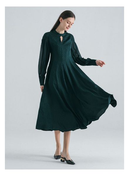 casual dresses mulberry silk jacquard peacock green half high collar women georgette shirt long sleeve lady dress ae1795, Black;gray
casual dresses mulberry silk jacquard peacock green half high collar women georgette shirt long sleeve lady dress ae1795, Black;gray