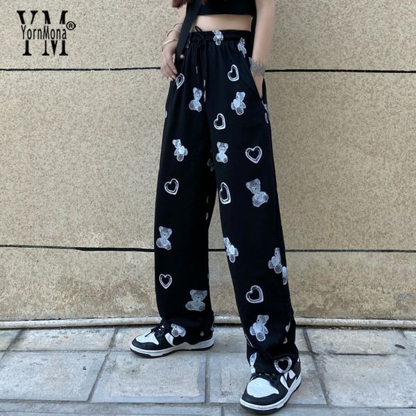 women's pants capris yornmona cartoon print harajuku black women fashion high waist casual loose long trousers ladies straight streetwe, Black;white
women's pants capris yornmona cartoon print harajuku black women fashion high waist casual loose long trousers ladies straight streetwe, Black;white