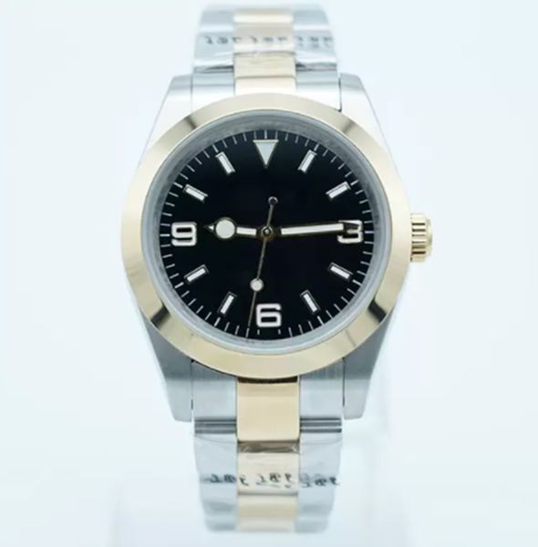 lume two tone men watch alta qualidade automatic 36mm smooth bezel black dial flod clasp sapphire glass mens wristwatches marques de montres, Slivery;brown
lume two tone men watch alta qualidade automatic 36mm smooth bezel black dial flod clasp sapphire glass mens wristwatches marques de montres, Slivery;brown