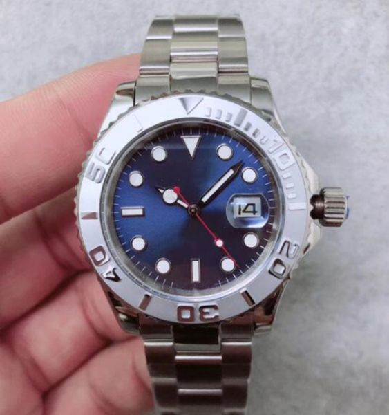 st904 men's automatic mechanical watch blue dial 40mm luxury designer brand yacht ceramic silver steel master sapphire glass wristwatch, Slivery;brown
st904 men's automatic mechanical watch blue dial 40mm luxury designer brand yacht ceramic silver steel master sapphire glass wristwatch, Slivery;brown