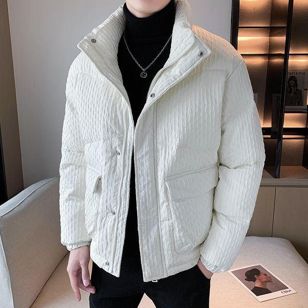 men's down parkas standing collar warm down jacket brand men fall winter solid color slim fit business leisure premium striped down coa, Black
men's down parkas standing collar warm down jacket brand men fall winter solid color slim fit business leisure premium striped down coa, Black