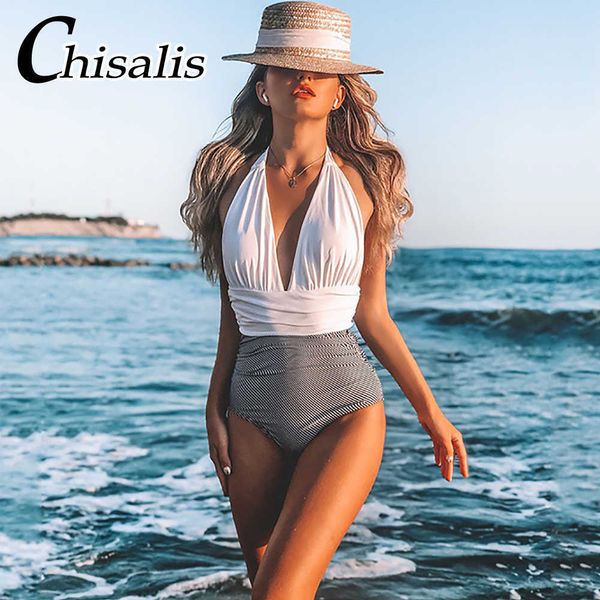 swim wear 2022 solid one piece swimsuit women deep v-neck halter swimwear women striped monokini female bodysuit beach bathing suit t221208
swim wear 2022 solid one piece swimsuit women deep v-neck halter swimwear women striped monokini female bodysuit beach bathing suit t221208