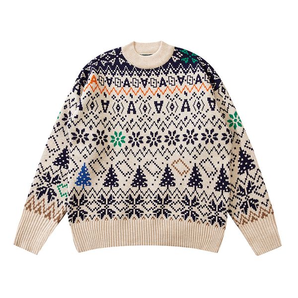 men's sweaters ader retro pattern christmas tree jacquard snowflake wool knit men women high collar lazy wind 221207, White;black
men's sweaters ader retro pattern christmas tree jacquard snowflake wool knit men women high collar lazy wind 221207, White;black