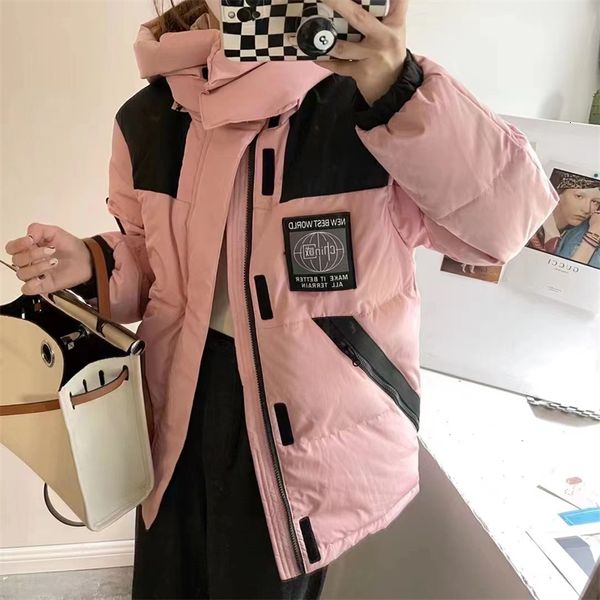 women's down parkas long sleeve hoodie cotton coat women autumn winter sporting style student casual keep warm loose quilted jacket fem, Black
women's down parkas long sleeve hoodie cotton coat women autumn winter sporting style student casual keep warm loose quilted jacket fem, Black