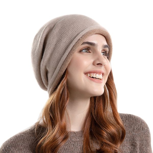 knitted pile hat warm ear protection pullover cap women's cold caps european and american fashion big head bib hats, Blue;gray
knitted pile hat warm ear protection pullover cap women's cold caps european and american fashion big head bib hats, Blue;gray
