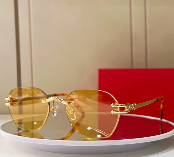 gold yellow rimless sunglasses men women fashion sun glasses sunnies shades uv400 eyewear with box, White;black
gold yellow rimless sunglasses men women fashion sun glasses sunnies shades uv400 eyewear with box, White;black