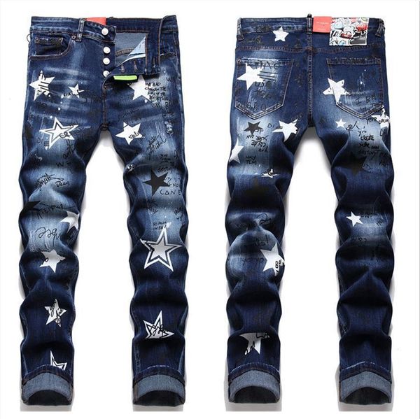 men's jean hip hop pants street trend zipper chain decoration ripped rips stretch black fashion slim fit washed motocycle panelled chri, Blue
men's jean hip hop pants street trend zipper chain decoration ripped rips stretch black fashion slim fit washed motocycle panelled chri, Blue