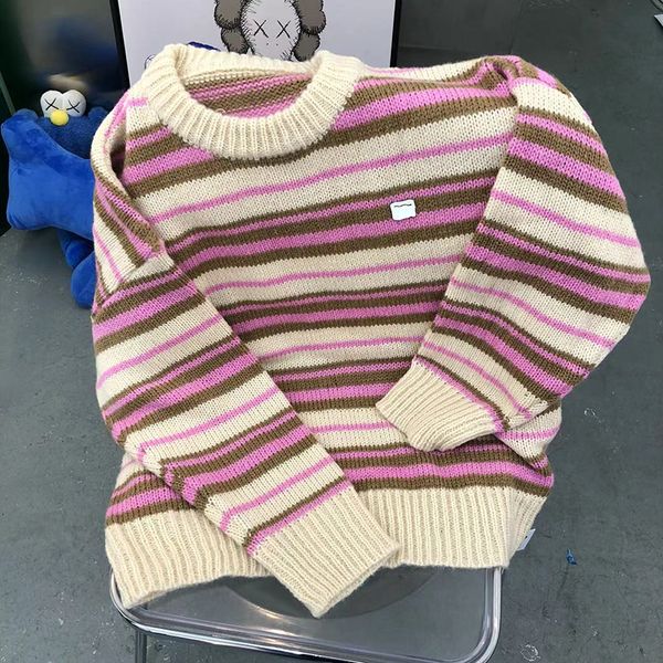 men's sweaters aderror striped casual loose women 1 1 pink wool knitted pullovers 221207, White;black
men's sweaters aderror striped casual loose women 1 1 pink wool knitted pullovers 221207, White;black