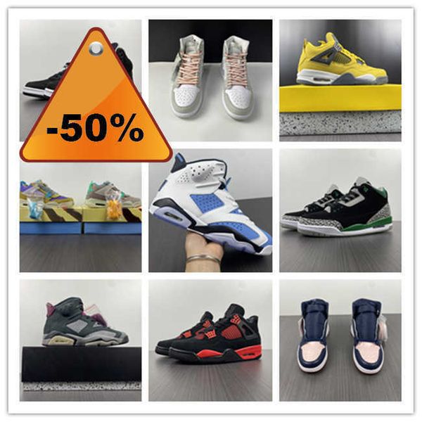 og 7a basketball shoes men trainers sports sneakers with box size 7-13 4s 5s 6s 1s, Black