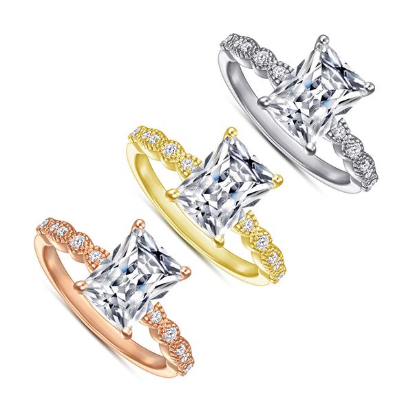wedding accessories pure silver engagement rings fadeless single diamond birdal ring proposal ring no fading tl-259, White
wedding accessories pure silver engagement rings fadeless single diamond birdal ring proposal ring no fading tl-259, White