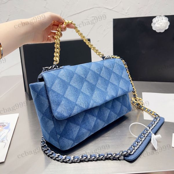 classic denim 19 series jumbo designer bags blue contrast quilted vintage metal chain totes shoulder sacoche purse french trend large capaci
classic denim 19 series jumbo designer bags blue contrast quilted vintage metal chain totes shoulder sacoche purse french trend large capaci